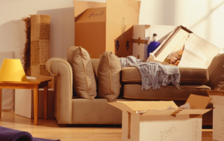 Moving Boxes In Apartment