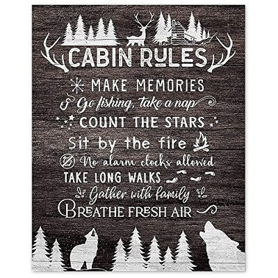 Cabin Rules Sign