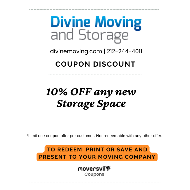 Divine Moving New York City Coupon