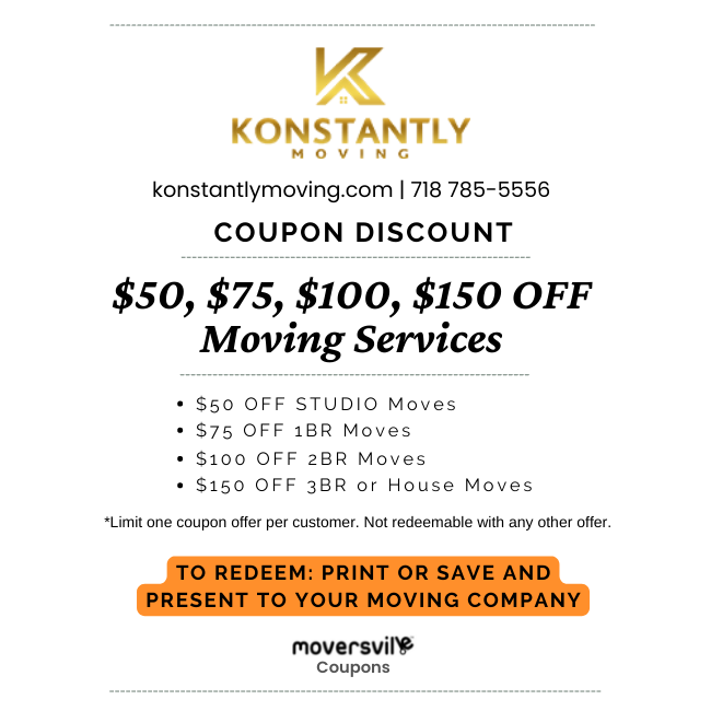 Konstantly Moving Coupon NYC