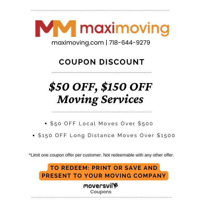 Maxi Moving New York City Coupon
