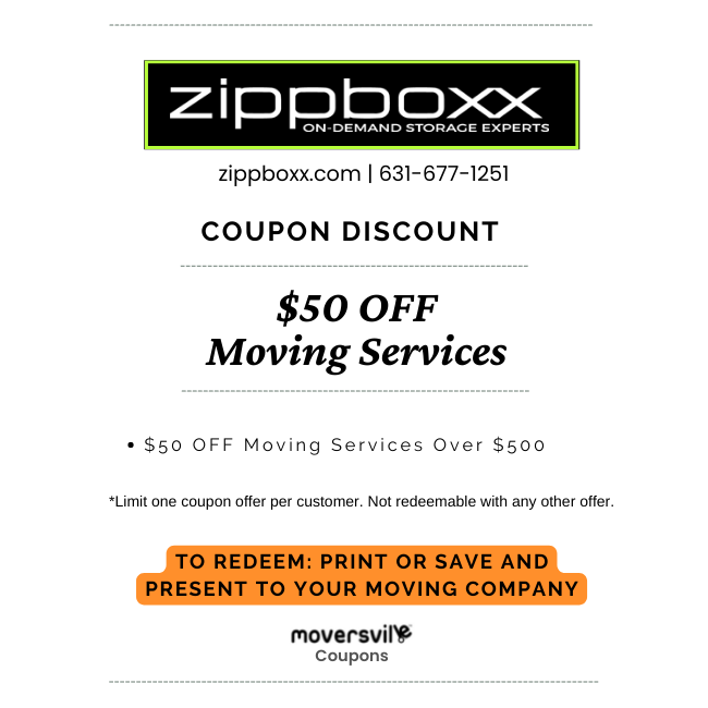 Zippboxx NYC Moving Coupon